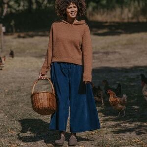 The simple folk corduroy culottes indigo